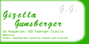 gizella gunsberger business card